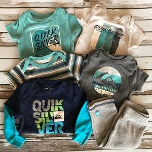 Lot of 5 Quiksilver boy’s shirts and 1 pant
